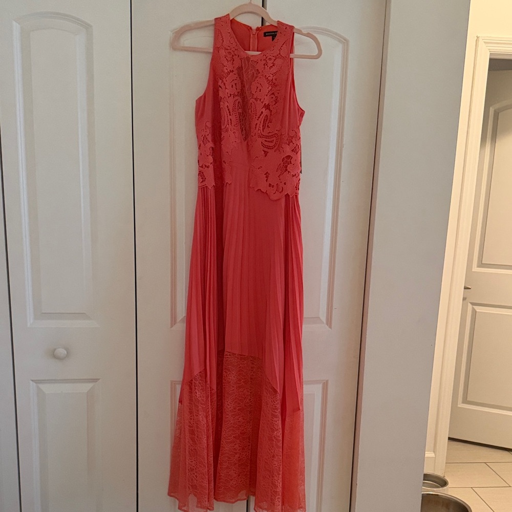 Boston Proper Vibrant Coral Lace Dress
